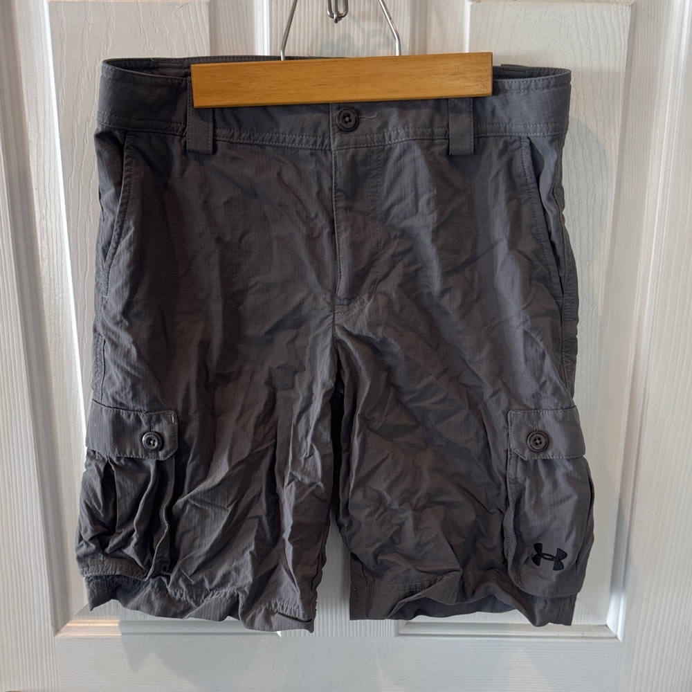 Under Armour Boys Dark Gray Cargo Shorts